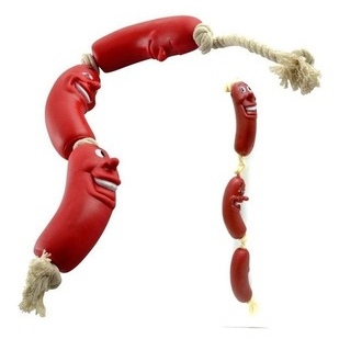 Plastik Köpek Oyuncağı Sosis