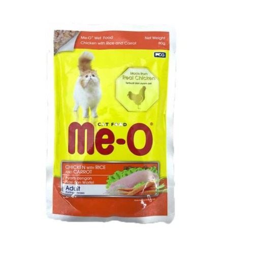 Me-O Tavuk Pirinç ve Havuçlu Yetişkin Kedi Konservesi 80 gr